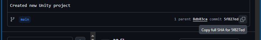 Click hash code: Copy full SHA for selected commit.